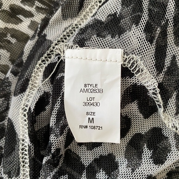 NWT Antistar Black Leopard Printed High Neck Top - Picture 10 of 10